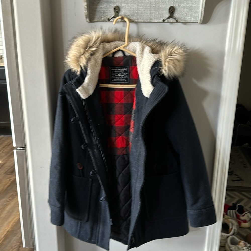 American Eagle wool hooded coat